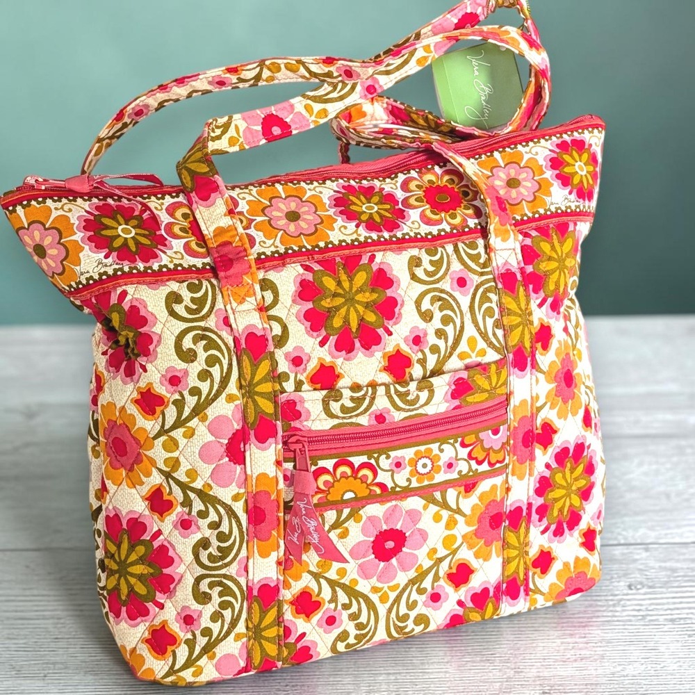 Vera Bradley Villager Tote Folkloric NWT Retired Floral Shoulder Bag 10326-105